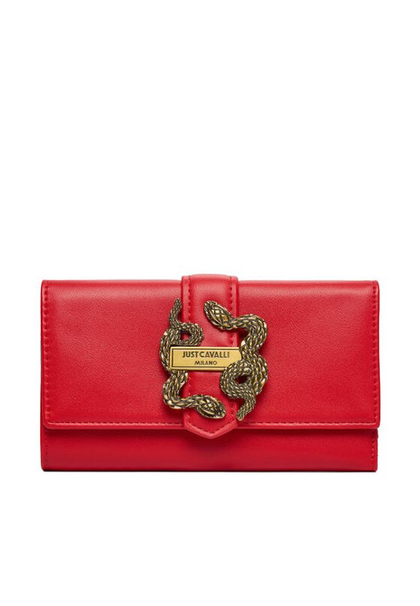Just Cavalli Duży Portfel Damski 79RA5PA5 ZSA89 Czerwony. Kolor: czerwony. Materiał: skóra