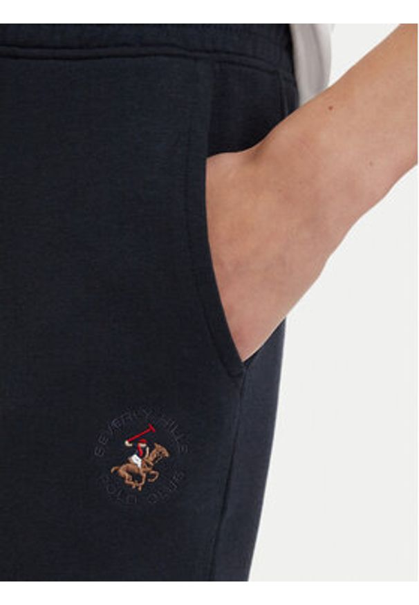 Beverly Hills Polo Club Spodnie dresowe P-SS26W-TF546550 Granatowy Regular Fit. Kolor: niebieski. Materiał: bawełna