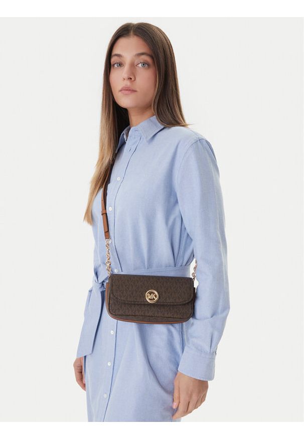 MICHAEL Michael Kors Torebka 32S6GY5C5B Brązowy. Kolor: brązowy. Materiał: skórzane