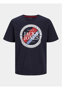 Jack & Jones - Jack&Jones T-Shirt Loof 12248624 Granatowy Standard Fit. Kolor: niebieski. Materiał: bawełna #5