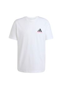 Adidas - Koszulka Messi Icon Graphic. Kolor: biały. Materiał: bawełna. Wzór: kolorowy