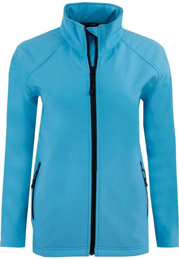 ZUMBA WEAR - Kurtka Softshell Damska Turkusowa L - Komfort i Styl. Kolor: niebieski. Materiał: elastan, poliester. Sport: turystyka piesza