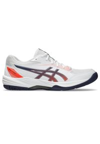 Buty halowe Asics Gel-Task 4. Kolor: niebieski, wielokolorowy, biały. Materiał: skóra, syntetyk. Sport: siatkówka, piłka ręczna #1