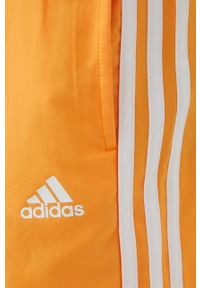 adidas Performance szorty kąpielowe HA0401 kolor pomarańczowy. Kolor: pomarańczowy. Materiał: materiał. Wzór: aplikacja #2