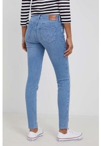 Wrangler jeansy SKINNY IN THE CLOUDS damskie medium waist. Kolor: niebieski #3