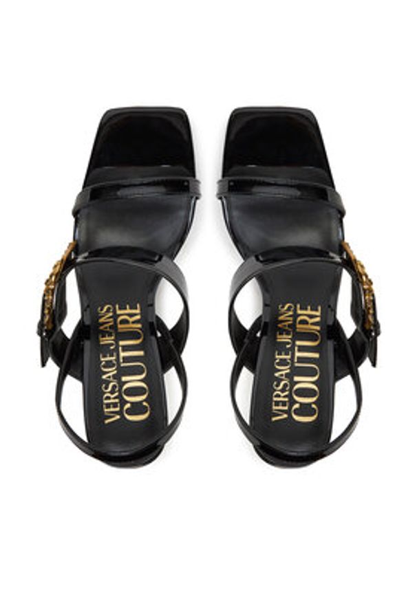 Versace Jeans Couture Sandały 78VA3S71 Czarny. Kolor: czarny. Materiał: skóra