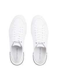 TOMMY HILFIGER - Tommy Hilfiger Sneakersy Corporate Vulc Leather FM0FM04953 Biały. Kolor: biały #4