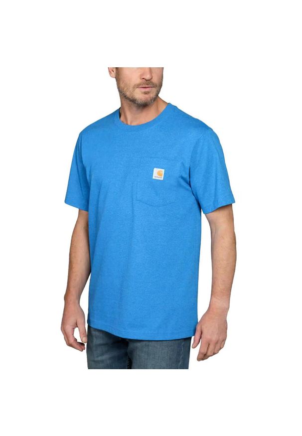 Koszulka sportowa męska T-shirt Carhartt Heavyweight Pocket K87. Kolor: niebieski
