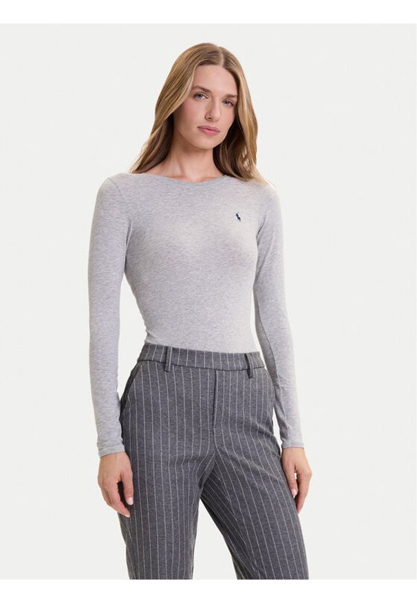 Polo Ralph Lauren Body 4P0491 Szary Slim Fit. Typ kołnierza: polo. Kolor: szary. Materiał: bawełna