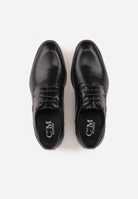 Born2be - Czarne Eleganckie Półbuty Sznurowane z Ozdobną Perforacją Fild. Okazja: na co dzień, na spotkanie biznesowe, na ślub cywilny, do pracy, na wesele. Kolor: czarny. Styl: elegancki #2