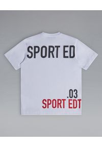 DSQUARED2 KIDS - Biały t-shirt z bawełny 4-16 lat. Okazja: na co dzień. Kolor: biały. Materiał: bawełna. Wzór: nadruk. Sezon: lato. Styl: klasyczny, sportowy, casual