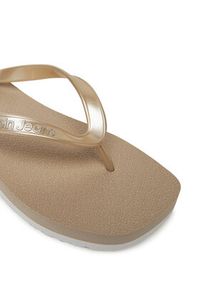 Calvin Klein Jeans Japonki Thong+ Tpu Metallic YW0YW01720 Beżowy. Kolor: beżowy #5