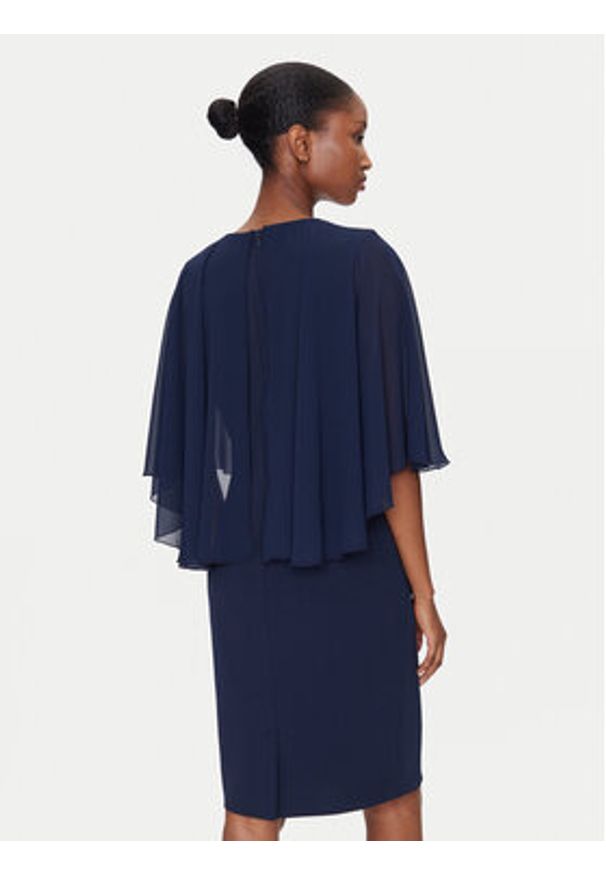 Rinascimento Sukienka koktajlowa CFC0123560003 Granatowy Regular Fit. Kolor: niebieski. Materiał: syntetyk. Styl: wizytowy