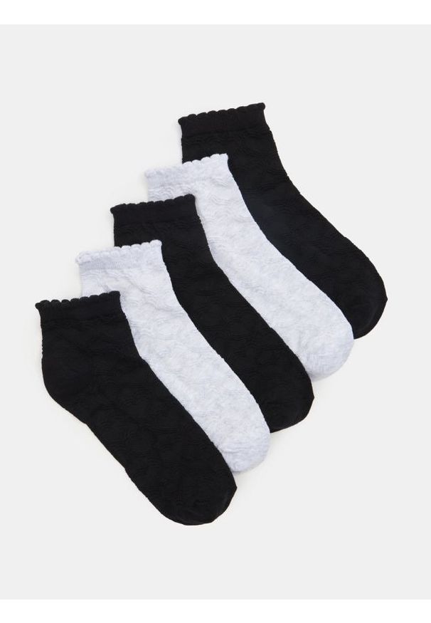 Sinsay - Skarpety ze strukturalnej dzianiny 5 pack - wielobarwny. Materiał: dzianina