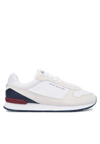 TOMMY HILFIGER - Tommy Hilfiger Sneakersy Light Eva Runner FM0FM05907 Biały. Kolor: biały. Materiał: skóra, zamsz #1