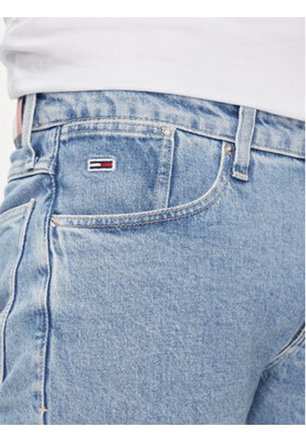 Tommy Jeans Szorty jeansowe Ronnie DM0DM19154 Niebieski Slim Fit. Kolor: niebieski. Materiał: bawełna