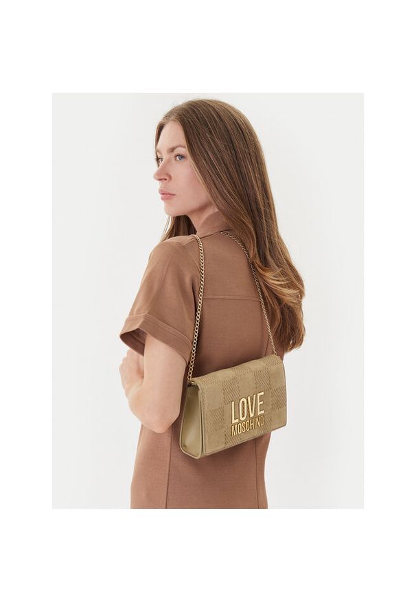 Love Moschino - Torebka LOVE MOSCHINO. Kolor: beżowy