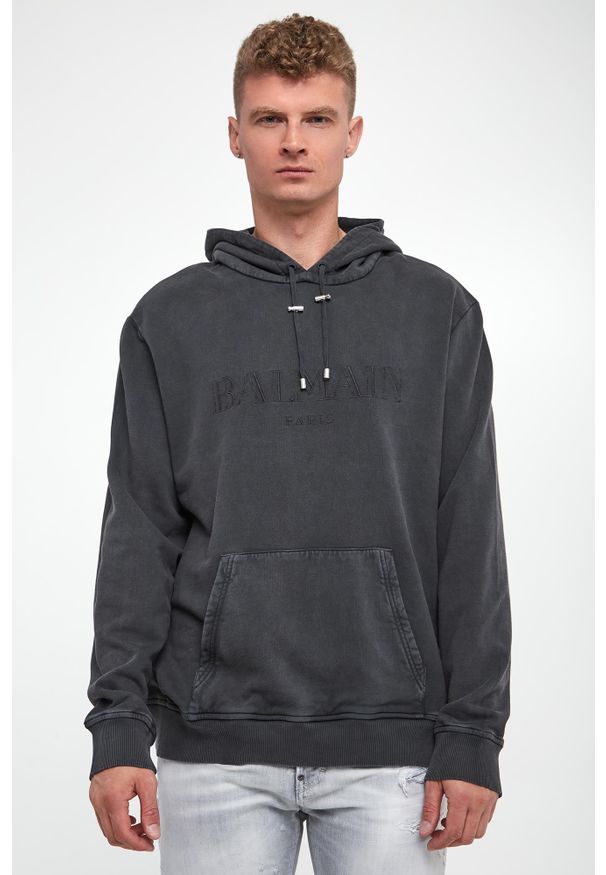 Balmain - Bluza męska z kapturem BALMAIN. Typ kołnierza: kaptur