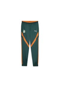 Puma - Męskie spodnie przedmeczowe Wybrzeża Kości Słoniowej 2025 z tkaniny PUMA. Kolor: pomarańczowy, żółty, wielokolorowy, zielony. Materiał: tkanina. Sport: piłka nożna #1