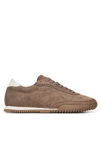 BOSS Sneakersy Carlynn 50541691 Beżowy. Kolor: beżowy. Materiał: zamsz, skóra