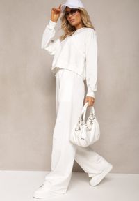 Renee - Biała Oversize Bluza z Bawełny o Krótkim Fasonie Sibolla. Kolor: biały. Materiał: bawełna. Długość: krótkie #5