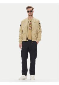 Aeronautica Militare Kurtka bomber 251AB2216CT3501 Beżowy Regular Fit. Kolor: beżowy. Materiał: bawełna #5