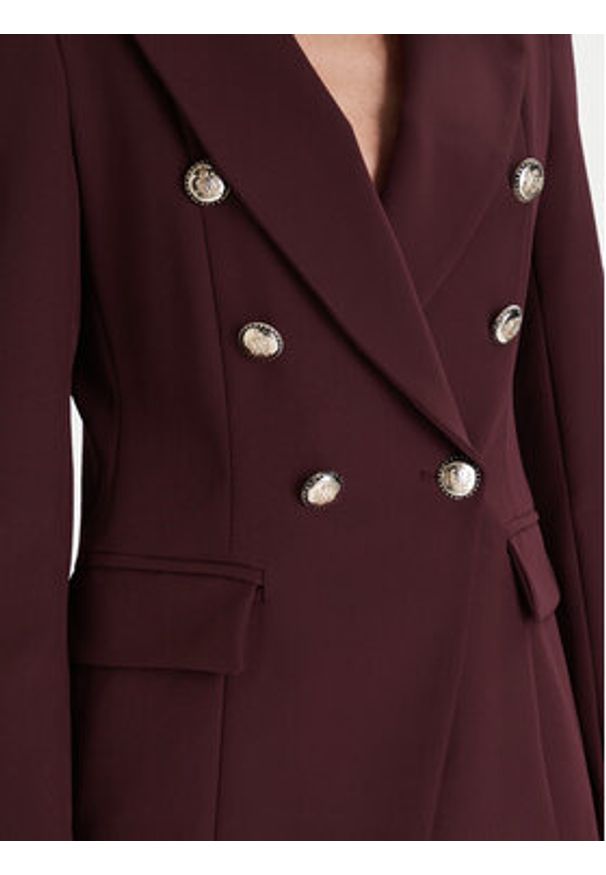Maryley Marynarka 25IB139/43BU Bordowy Regular Fit. Kolor: czerwony. Materiał: syntetyk