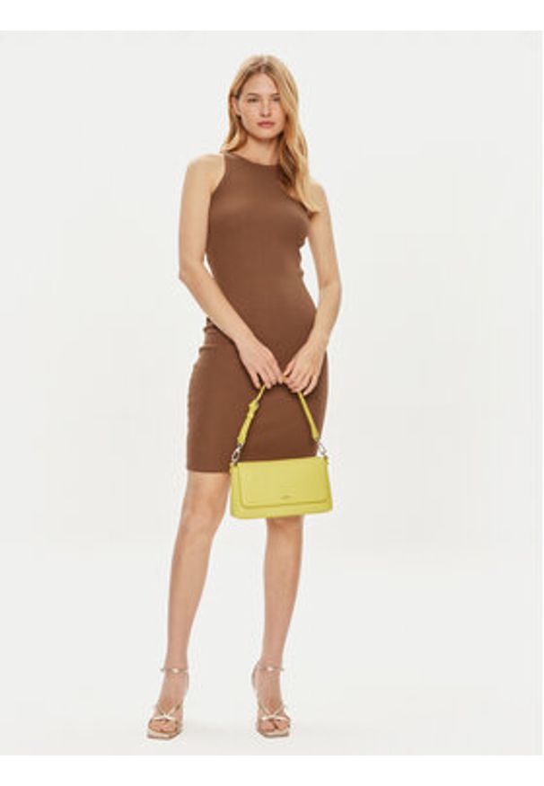 Vero Moda Sukienka codzienna Chloe 10306898 Brązowy Tight Fit. Okazja: na co dzień. Kolor: brązowy. Materiał: bawełna. Typ sukienki: proste. Styl: casual