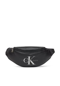 Calvin Klein Jeans Saszetka nerka Monogram Soft Waistbag38 K50K511505 Czarny. Kolor: czarny. Materiał: skóra #1