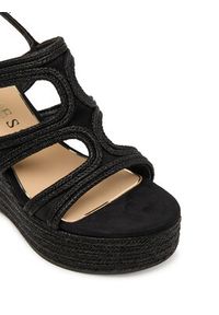 Guess Sandały FLJERS FAB04 Czarny. Kolor: czarny. Materiał: materiał #2