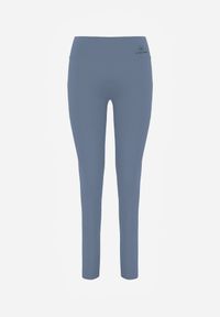 Born2be - Jasnoniebieskie Legginsy w Stylu Basic z Wyszczuplającym Pasem Samertes. Okazja: do pracy, na co dzień, na spacer. Stan: podwyższony. Kolor: niebieski. Długość: krótkie. Styl: casual #3