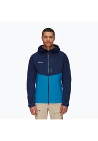 Kurtka przeciwdeszczowa męska Mammut Alto Guide HS Hooded. Kolor: niebieski