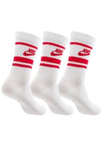 SKARPETY Nike Sportswear Everyday Essential Crew Socks 3, Dla obu płci. Kolor: biały. Materiał: poliester, materiał. Sport: piłka nożna