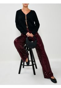 Sinsay - Sweter z kokardami - czarny. Typ kołnierza: kokarda. Kolor: czarny