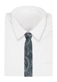 Alties - Krawat - ALTIES - Popiel, Duży Wzór. Materiał: tkanina. Styl: elegancki, wizytowy