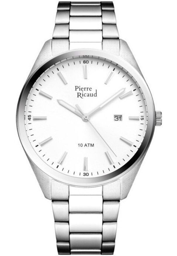 Zegarek Pierre Ricaud Zegarek męski Pierre Ricaud P60049.5113Q srebrny. Kolor: srebrny