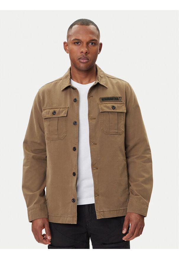 Aeronautica Militare Kurtka przejściowa 252AC0036UCT04233 Zielony Regular Fit. Kolor: zielony. Materiał: bawełna