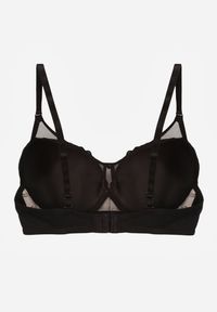 Renee - Czarno-Beżowy Biustonosz Ozdobiony Transparentnymi Wstawkami i Koronką Brannor. Kolor: czarny. Materiał: koronka. Wzór: koronka, aplikacja #7