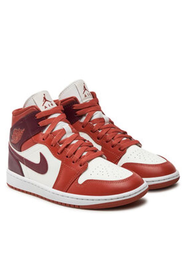 Nike Sneakersy Air Jordan 1 Mid BQ6472 200 Brązowy. Kolor: brązowy. Materiał: skóra. Model: Nike Air Jordan