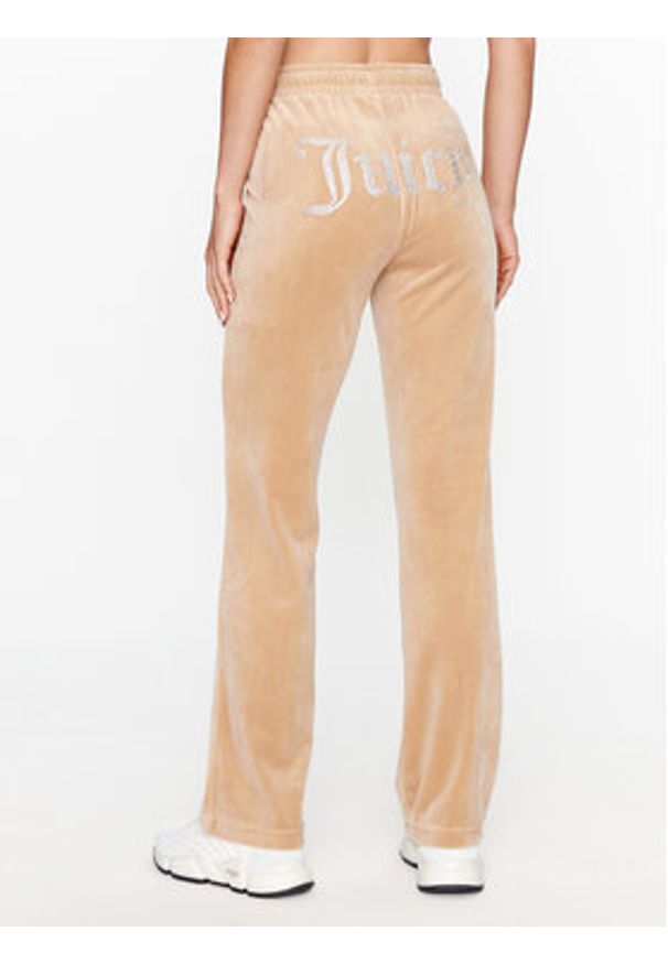 Juicy Couture Spodnie dresowe Tina JCAPW045 Beżowy Regular Fit. Kolor: beżowy. Materiał: syntetyk