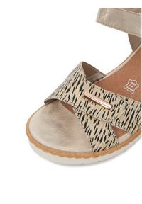 Remonte Sandały CEO-R6266-90 Złoty. Kolor: złoty. Materiał: zamsz, skóra #7