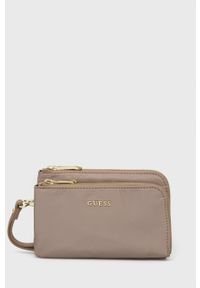 Guess kosmetyczka kolor beżowy. Kolor: beżowy