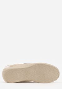 Renee - Brązowe Sneakersy z Geometrycznym Wzorem Elrineth. Kolor: brązowy. Materiał: prążkowany, jeans. Wzór: geometria #8