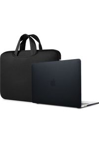 Torba 4kom.pl Torba pokrowiec neopren +Etui Hard Case MacBook Air 13 Czarny uniwersalny. Kolor: czarny. Materiał: neopren #1