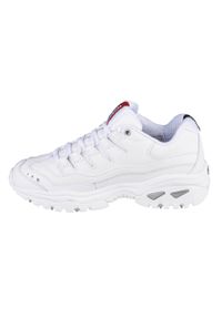 skechers - Buty sportowe Sneakersy damskie, Skechers Energy. Zapięcie: sznurówki. Kolor: biały. Materiał: tkanina, materiał, skóra, syntetyk. Szerokość cholewki: normalna. Sport: turystyka piesza