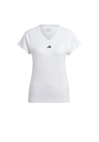 Adidas - Koszulka AEROREADY Train Essentials Minimal Branding V-Neck. Typ kołnierza: dekolt w serek. Kolor: biały. Materiał: materiał