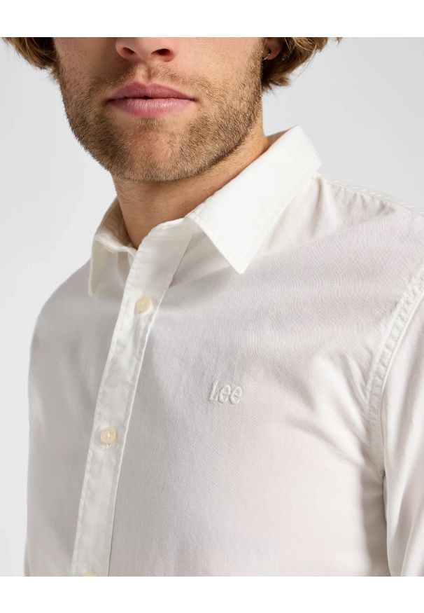Lee - MESKA KOSZULA LEE PATCH SHIRT BRIGHT WHITE 112333654