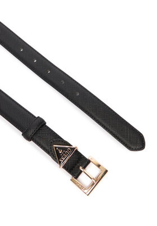 Guess Pasek Damski BW9320 P6125 Czarny. Kolor: czarny. Materiał: skóra