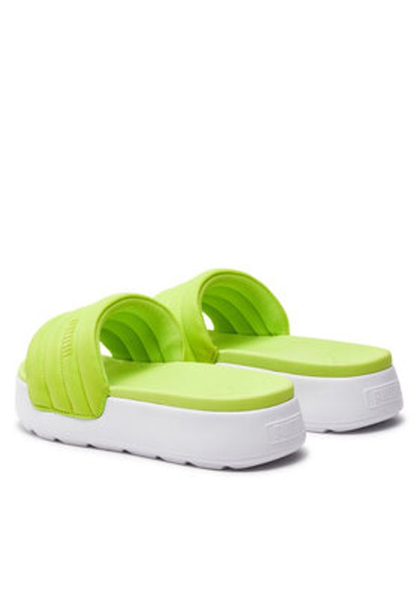 Puma Klapki Karmen Slide Puffy Wns 395399-04 Zielony. Kolor: zielony. Materiał: skóra