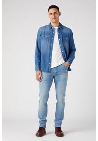 Wrangler - MESKA KOSZULA JEANSOWA WRANGLER 27MW ICON MID STONE 112341913. Materiał: jeans #4